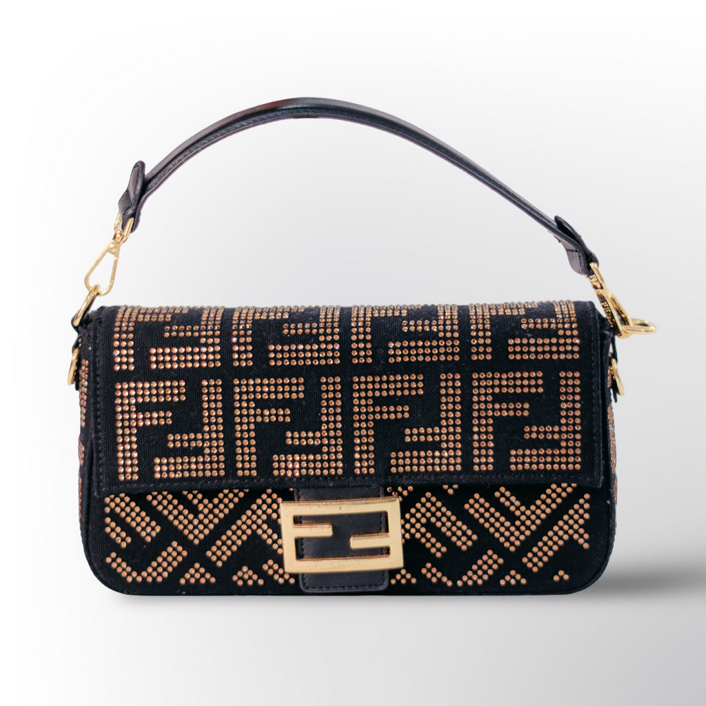 Bolso de Mano Con Correa Deportiva|Fendi con Piedras que Resaltan si Diseño