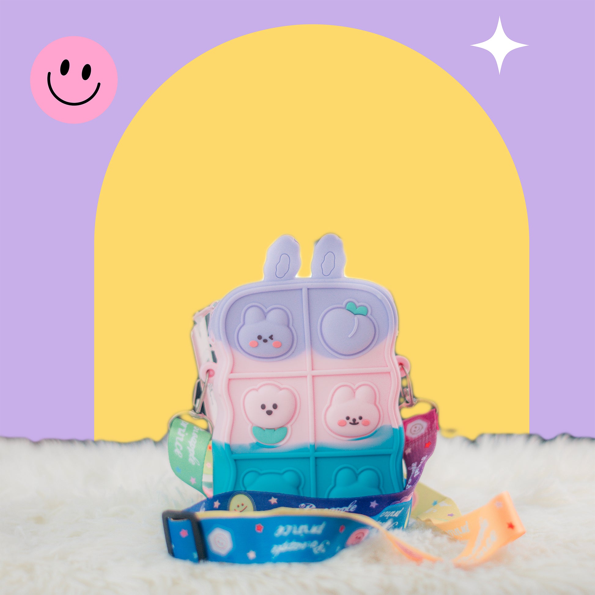 🐰🌸 Bolso Infantil Silicona BT21 Pop Art