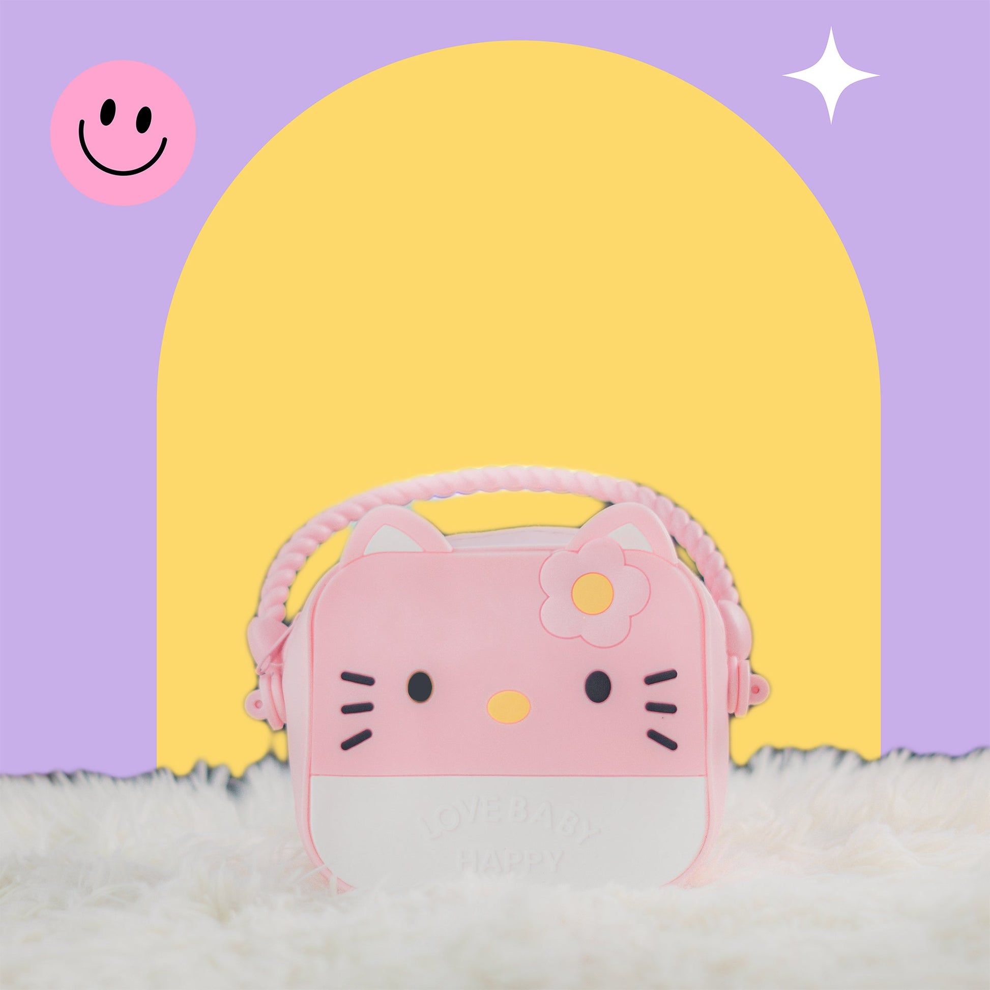 🐱 Bolso Infantil "Love Baby Happy" Rosado