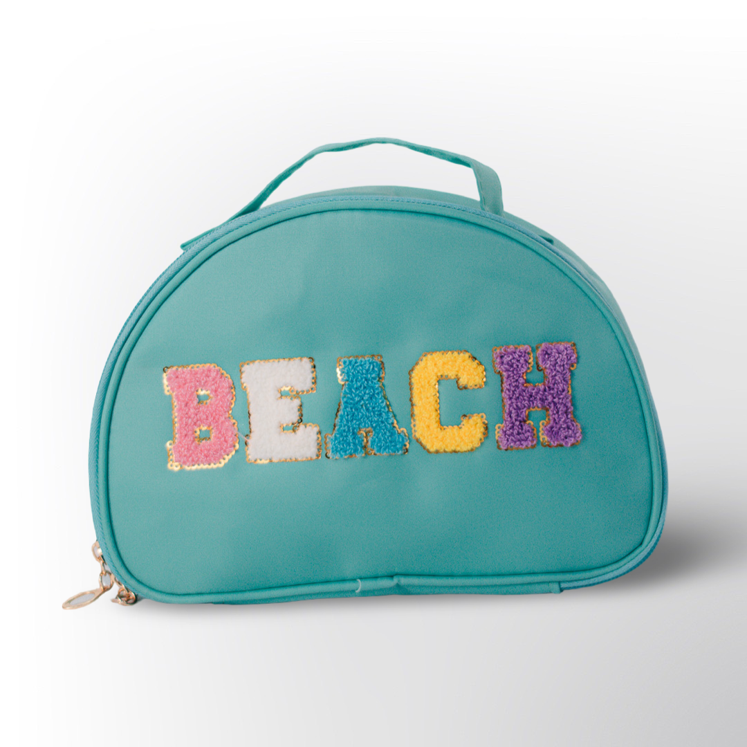 Cosmetiquera de Viaje con Diseño Colorido 'BEACH' – Bolso Organizador Ideal para la Playa o Vacaciones