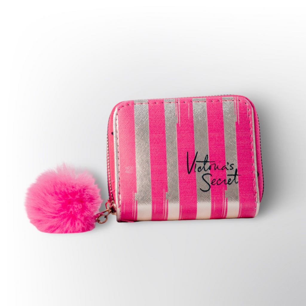 Mini Cartera con Pomponcito ✨ – Diseño compacto y adorable con cierre de cremallera.