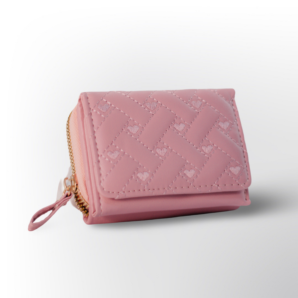 Cartera Acolchada con Diseño Trenzado y Detalles bordados – Billetera Elegante con Cierre Metálico