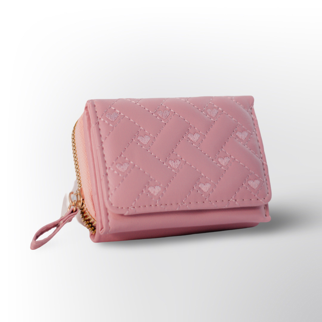 Cartera Acolchada con Diseño Trenzado y Detalles bordados – Billetera Elegante con Cierre Metálico