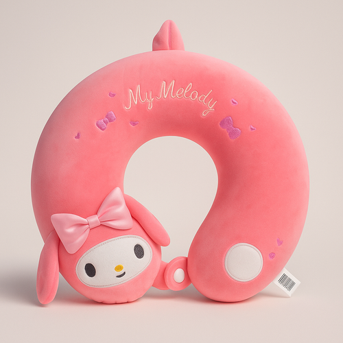Almohada de Viaje My Melody Sanrio – Cojín Ergonómico Kawaii para Descanso y Regalo