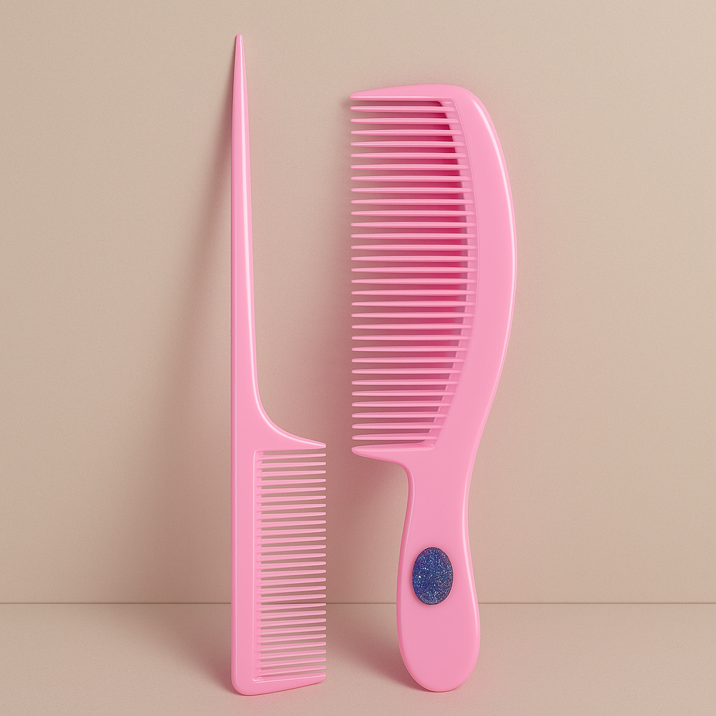 Set de Peines para Cabello | Peine de Cola y Peine Ancho Antienredos