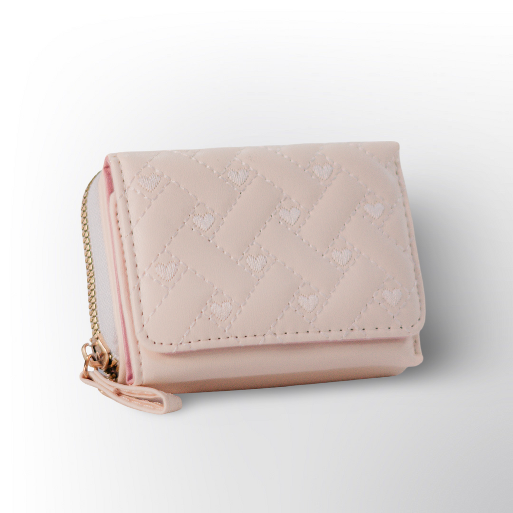 Cartera Acolchada con Diseño Trenzado y Detalles bordados – Billetera Elegante con Cierre Metálico